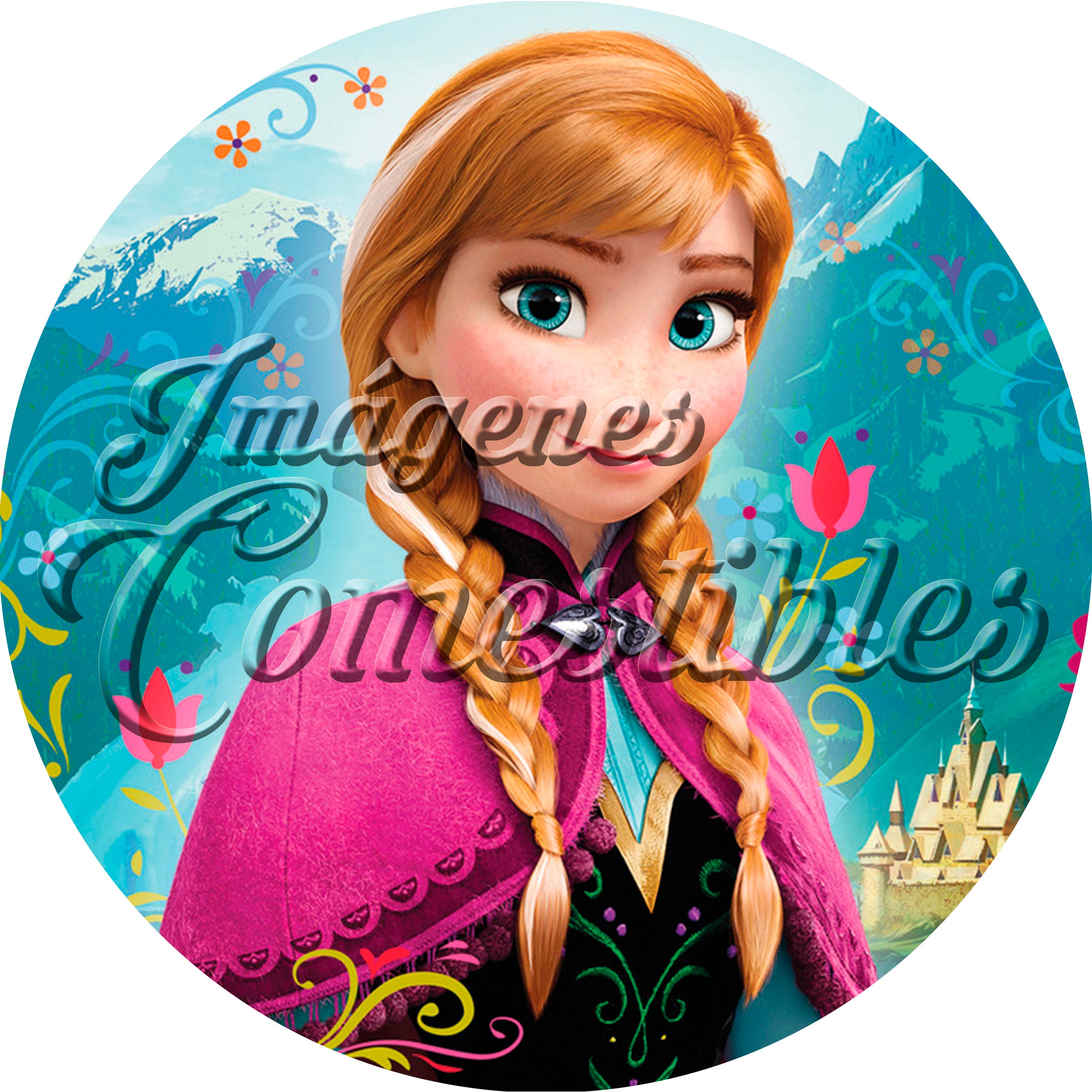 Oblea comestible - Frozen Anna-3