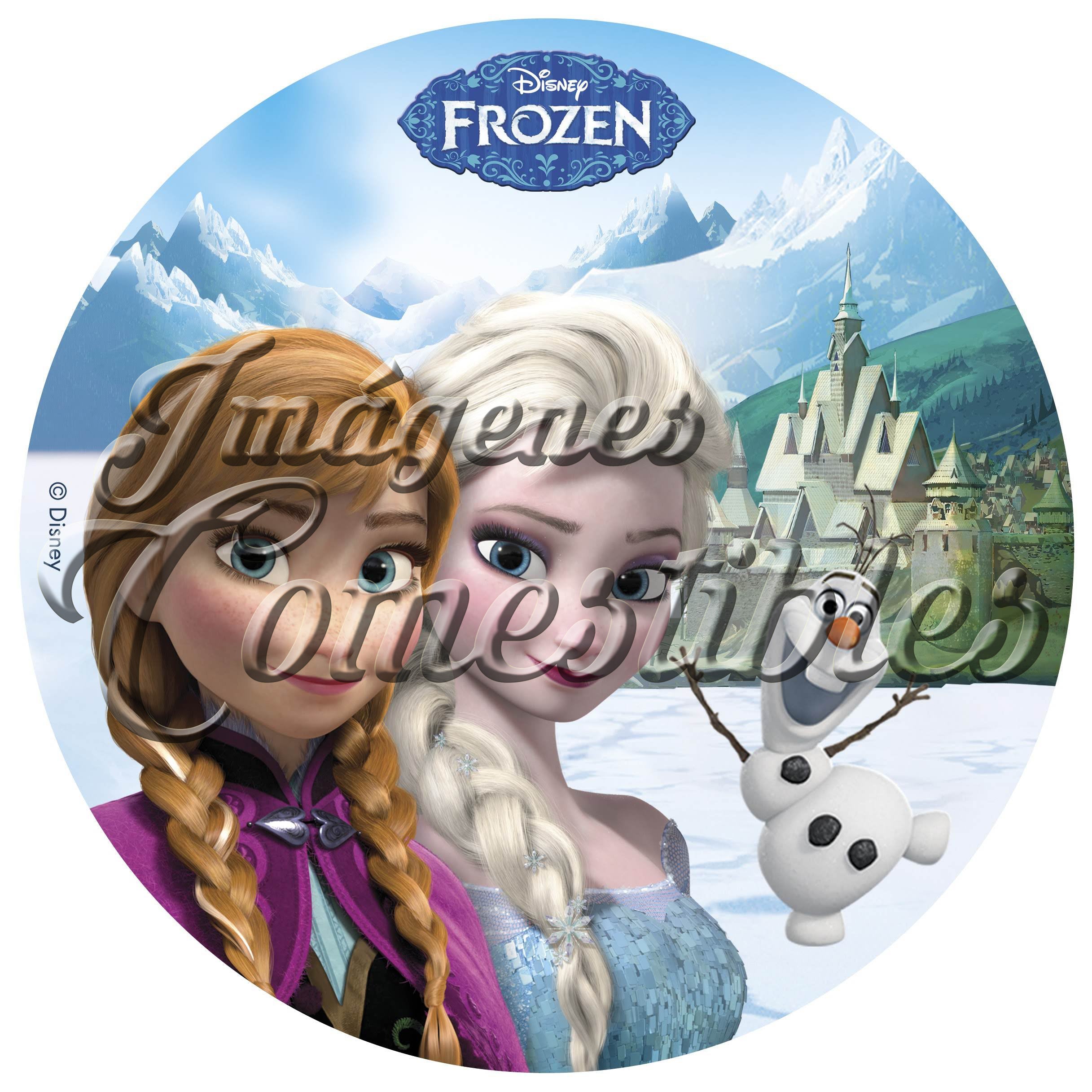 Oblea comestible - Frozen Anna y Elsa-3