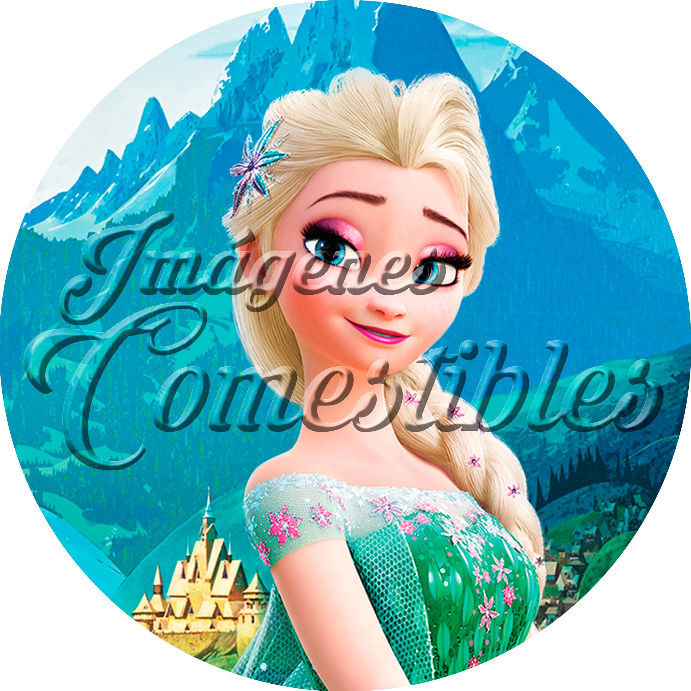 Oblea comestible - Frozen Elsa-2