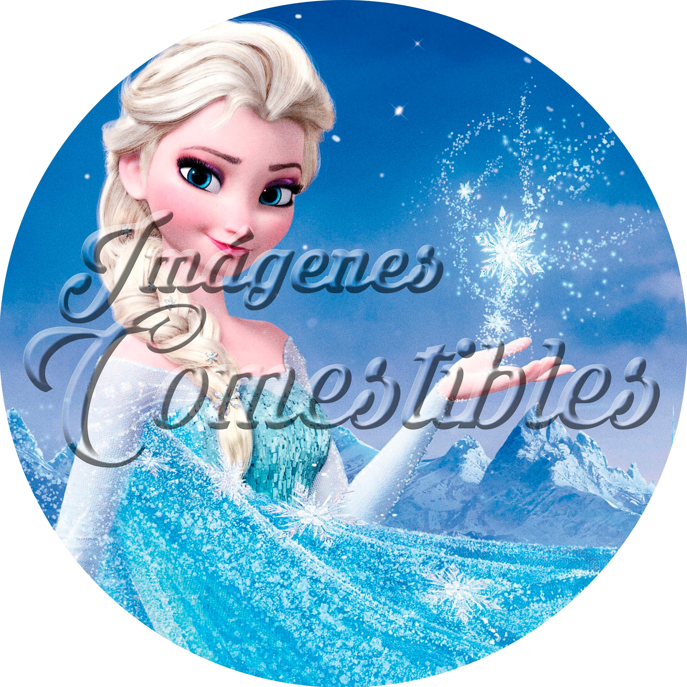 Oblea comestible - Frozen Elsa-3