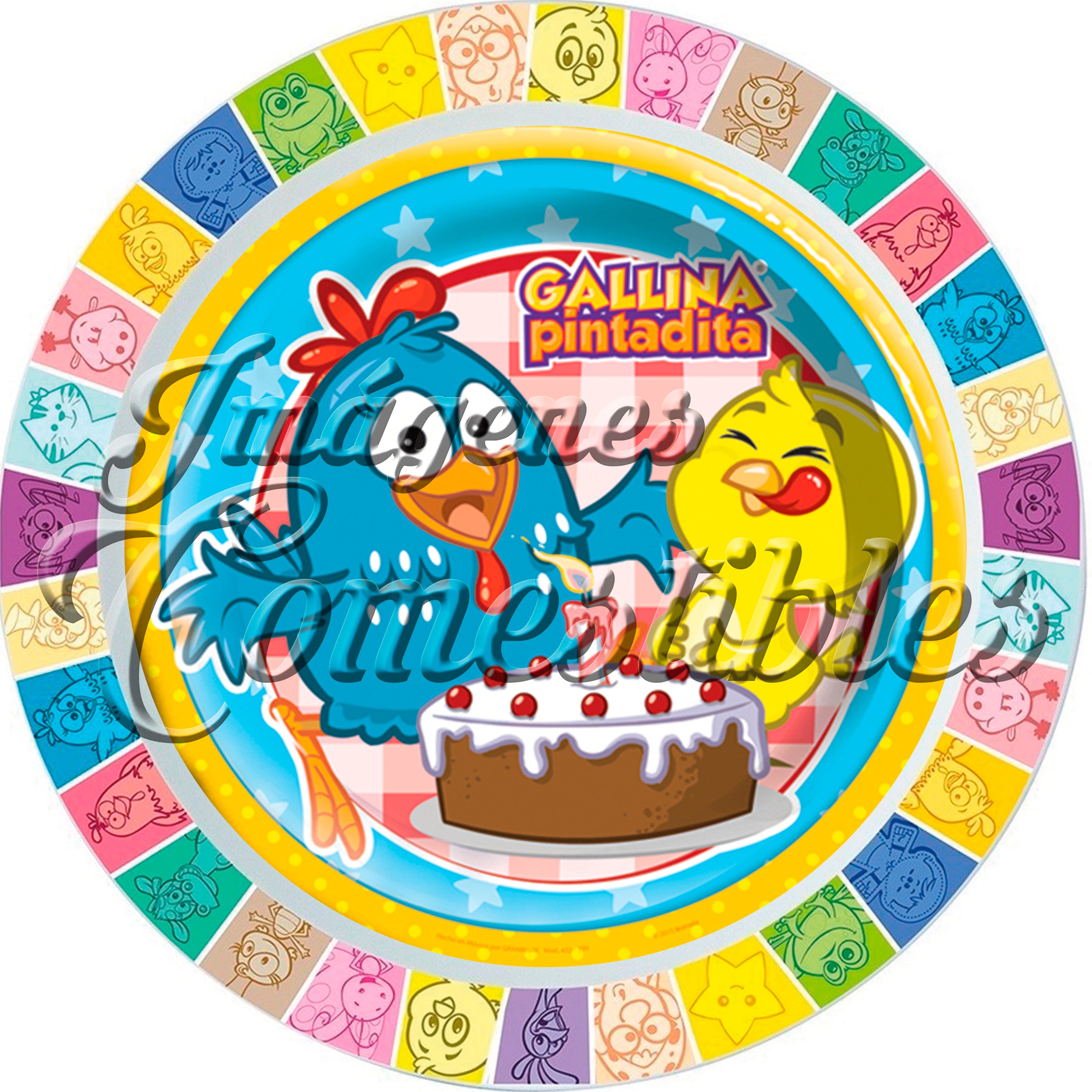 Oblea comestible - Gallina pintadita-1