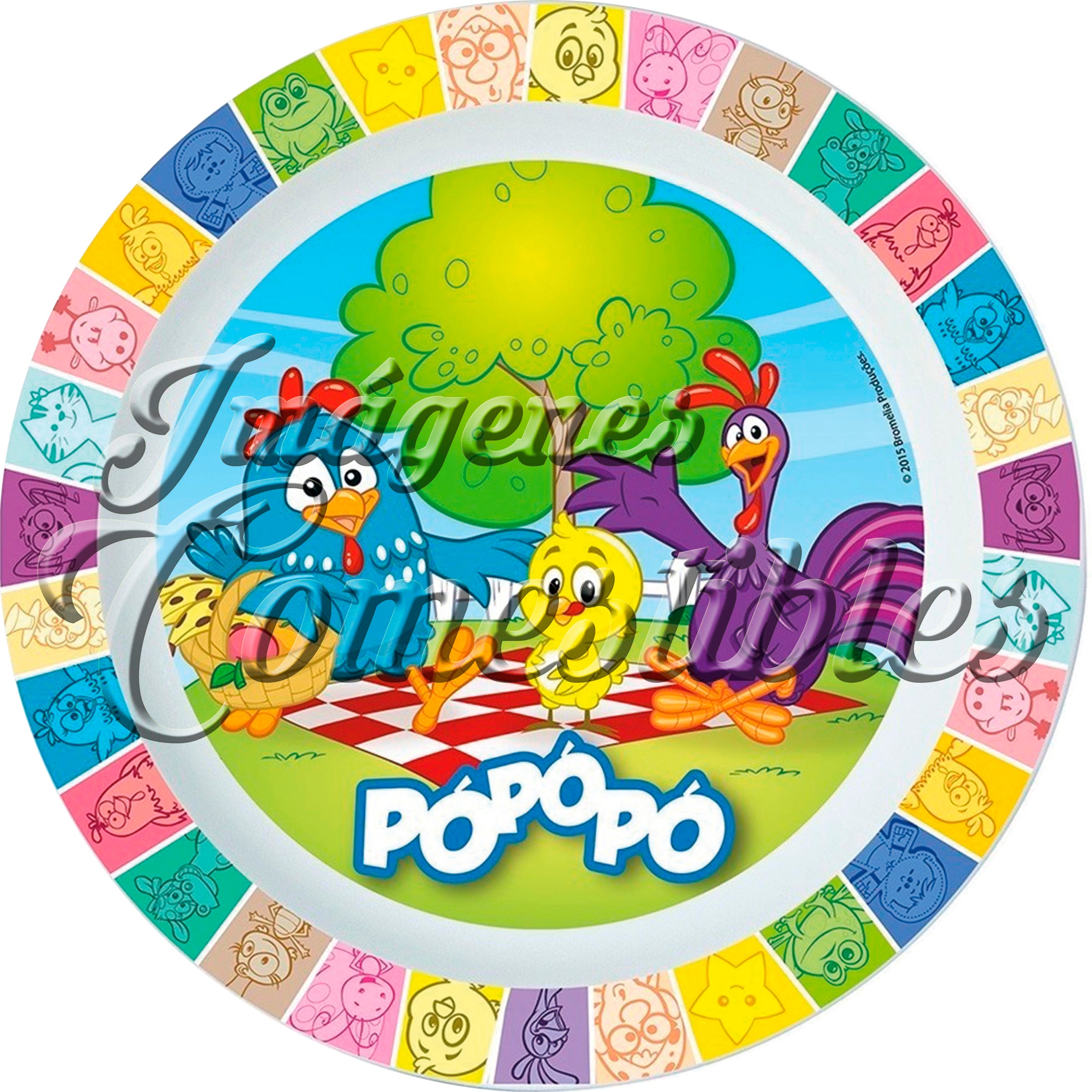 Oblea comestible - Gallina pintadita-2