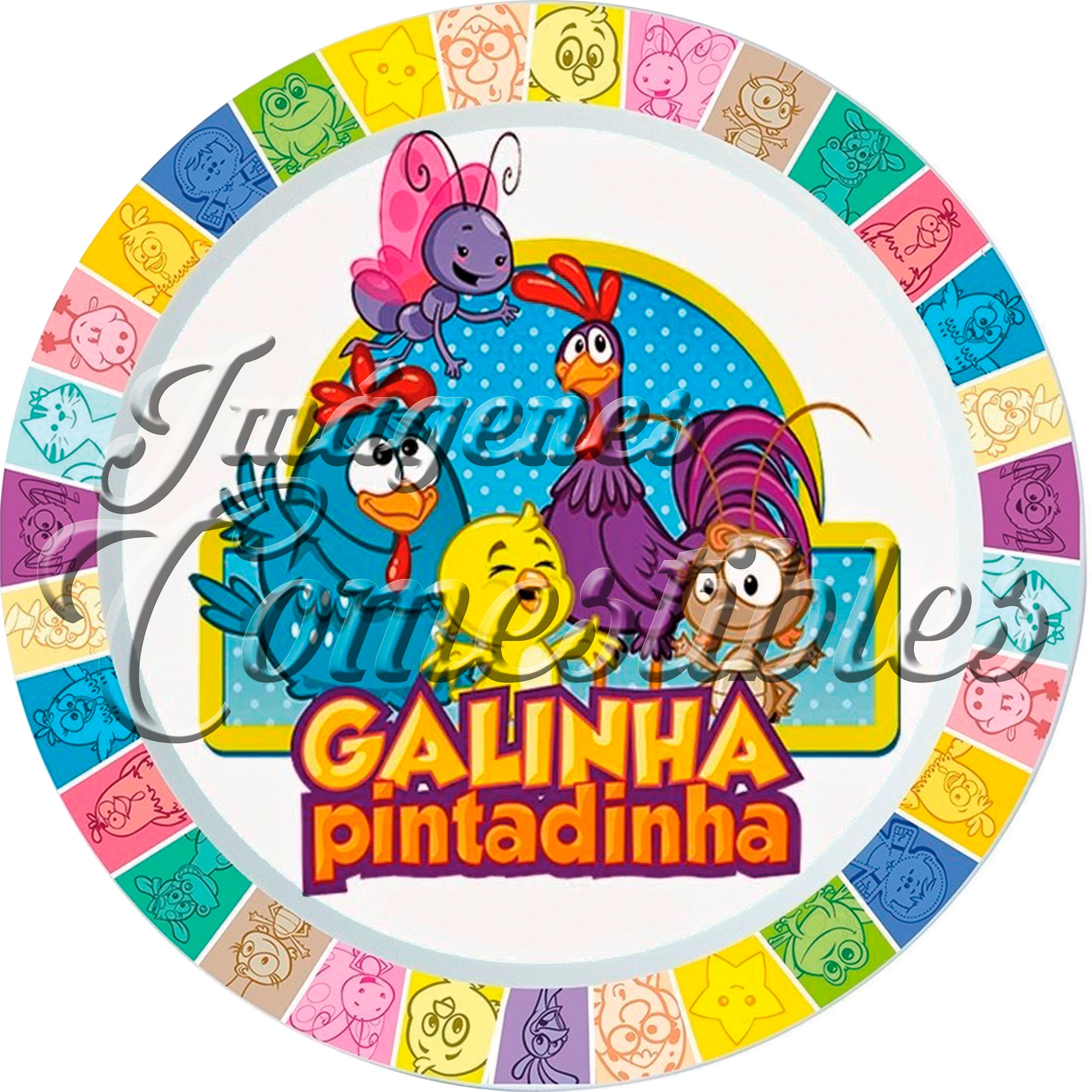 Oblea comestible - Gallina pintadita-3