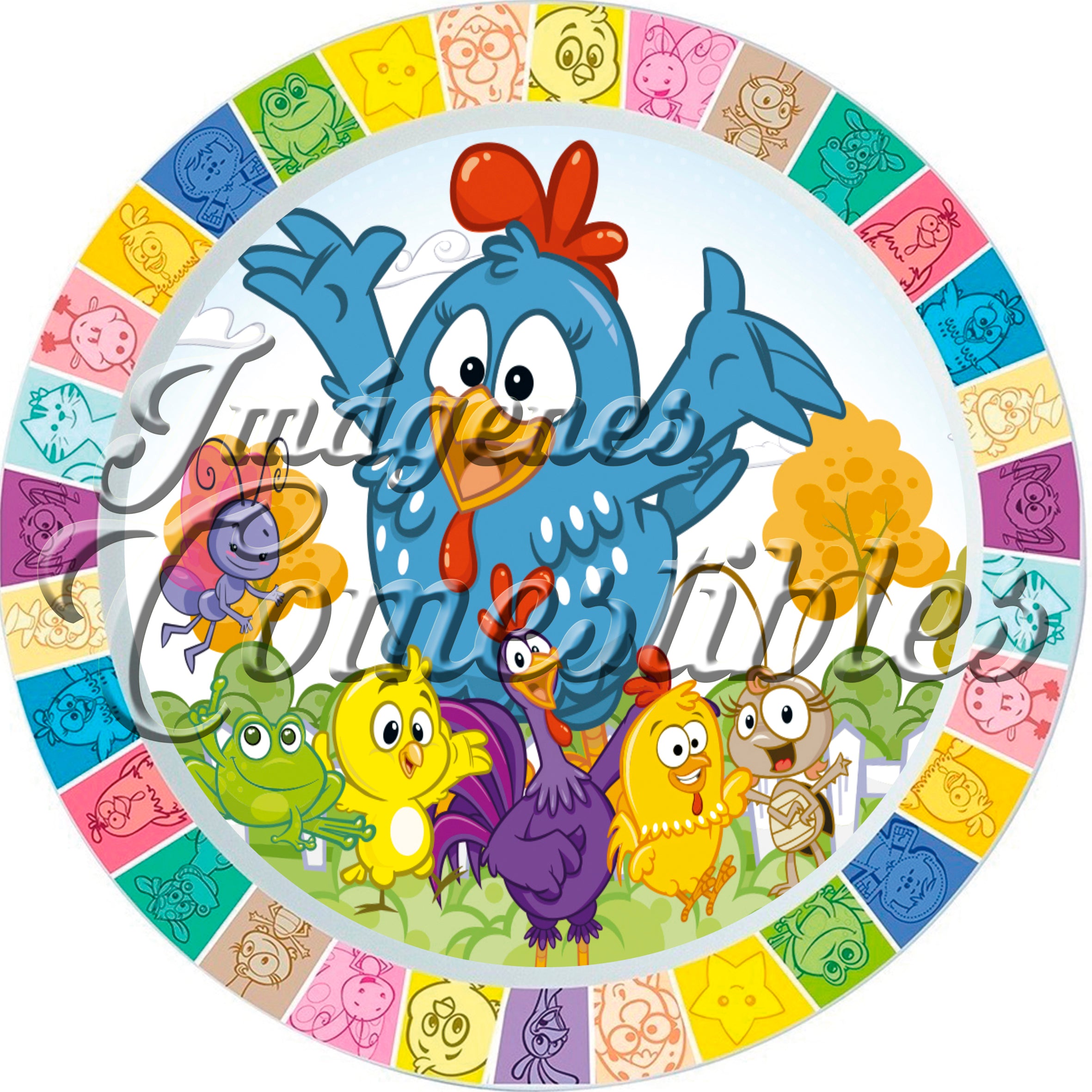 Oblea comestible - Gallina pintadita-5