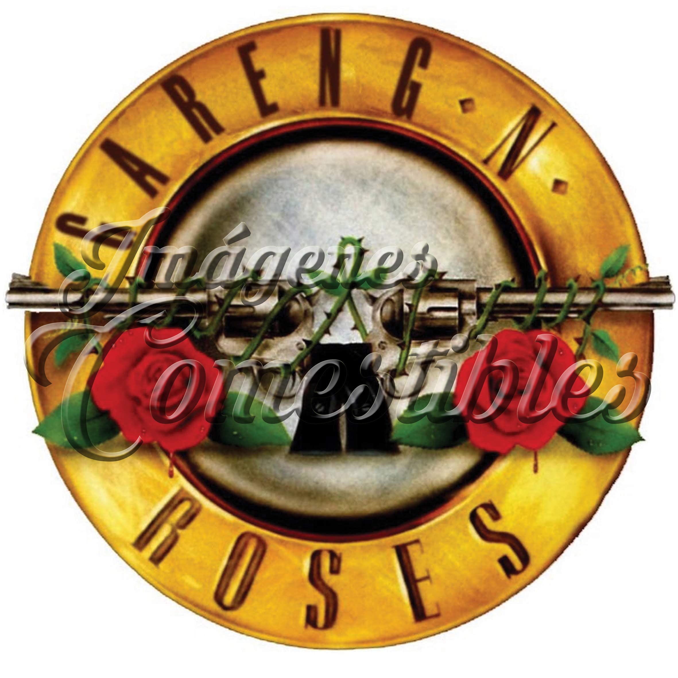 Oblea comestible - Guns and roses