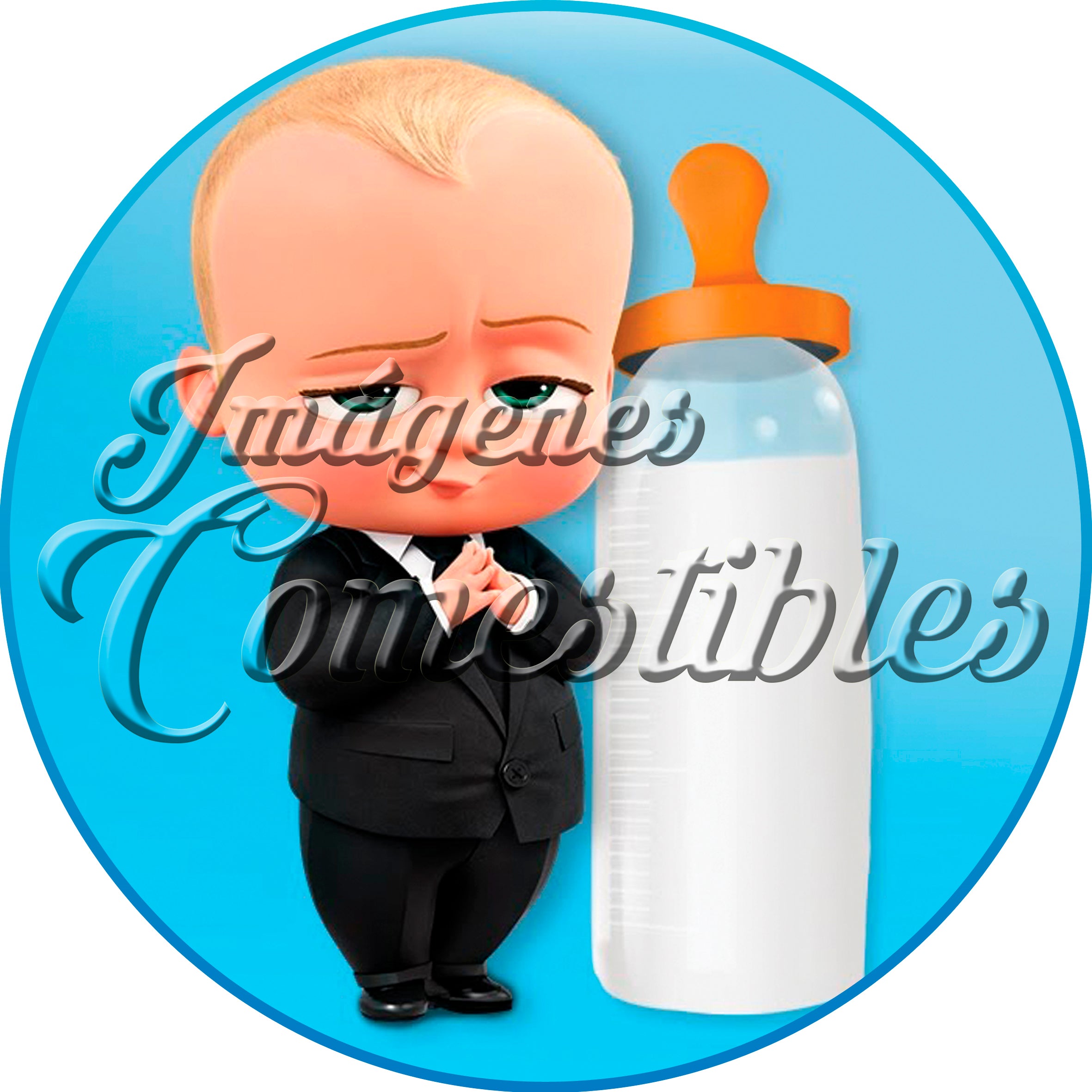 Oblea comestible - Jefe en pañales-1