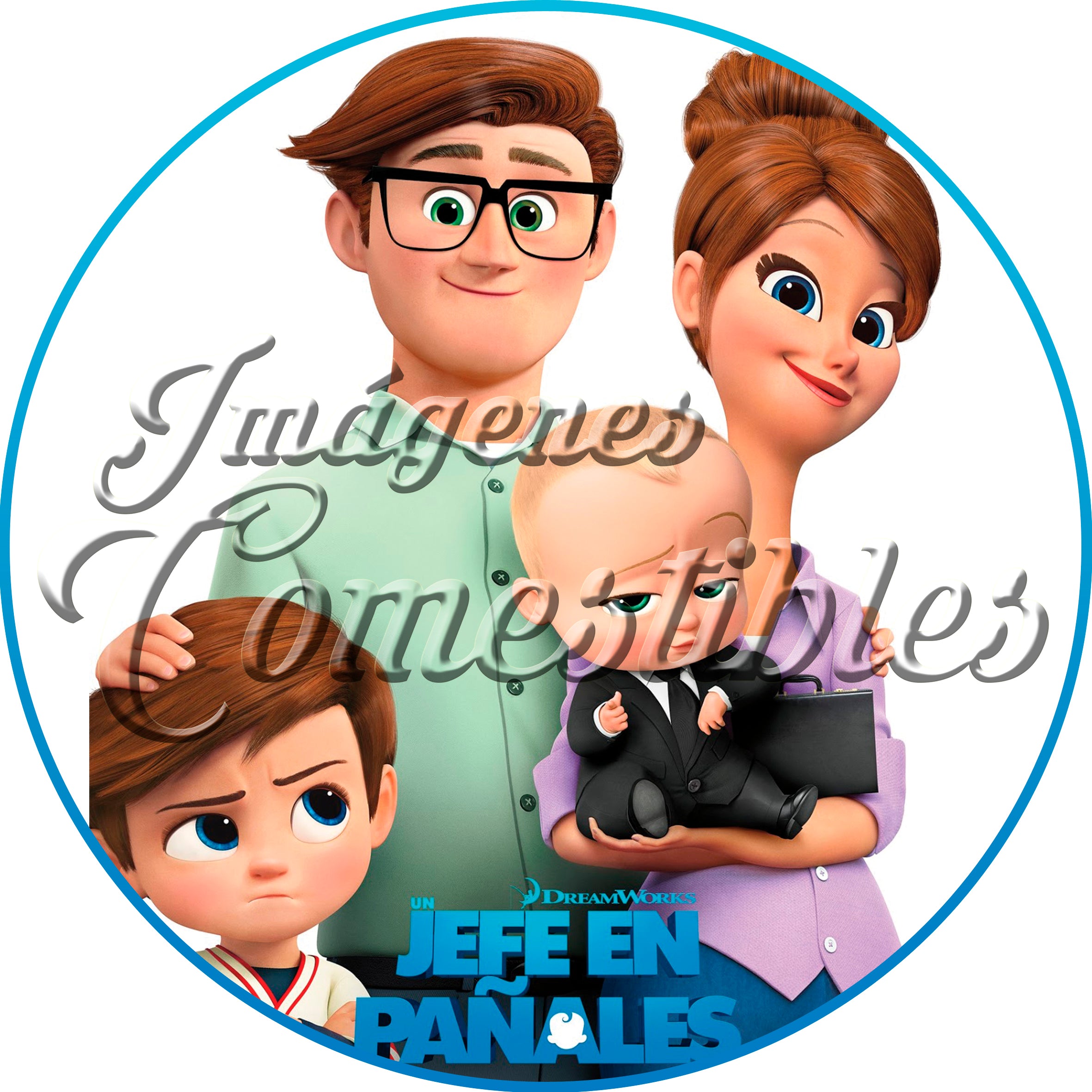 Oblea comestible - Jefe en pañales-3