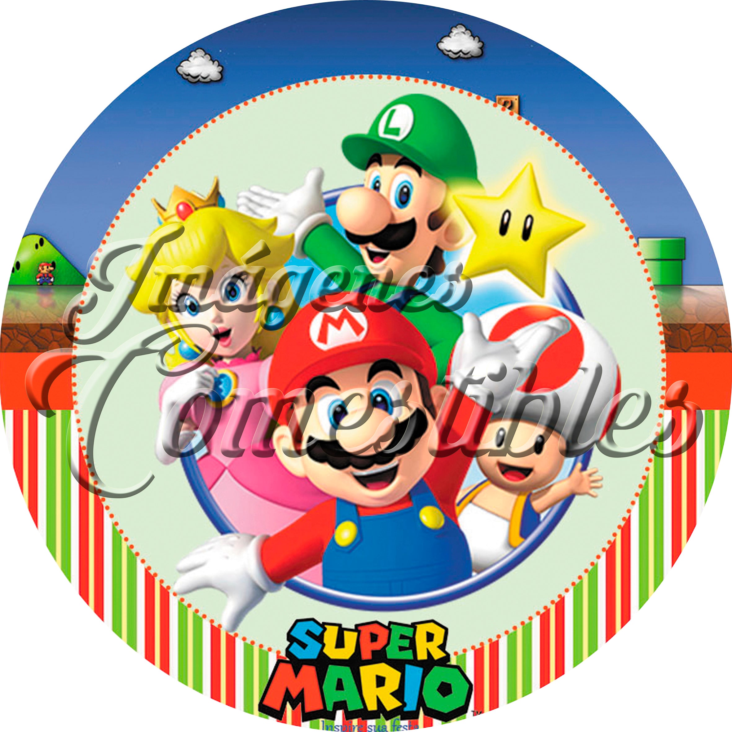 Oblea comestible - Mario bros-4