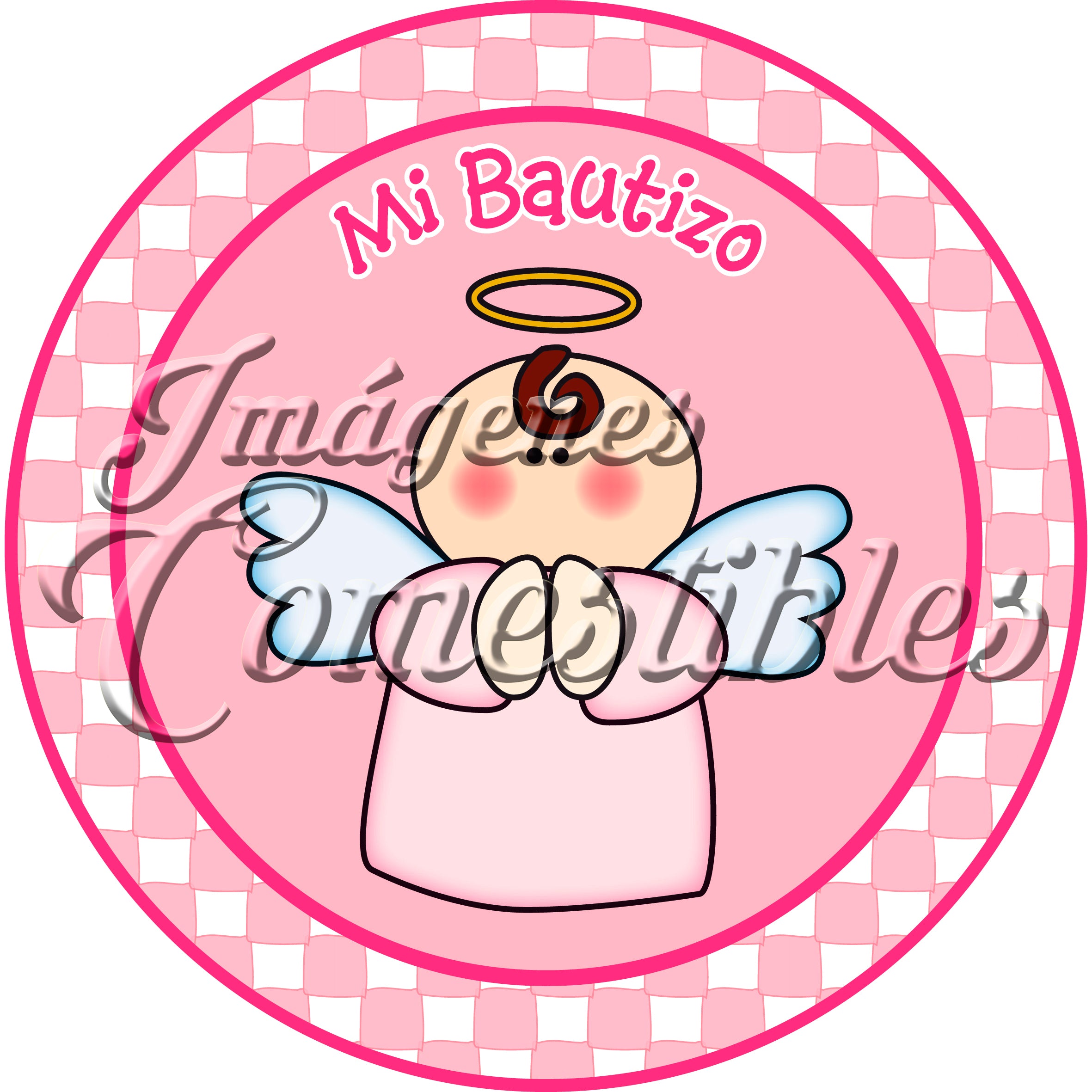Oblea comestible - Bautizo niña-1