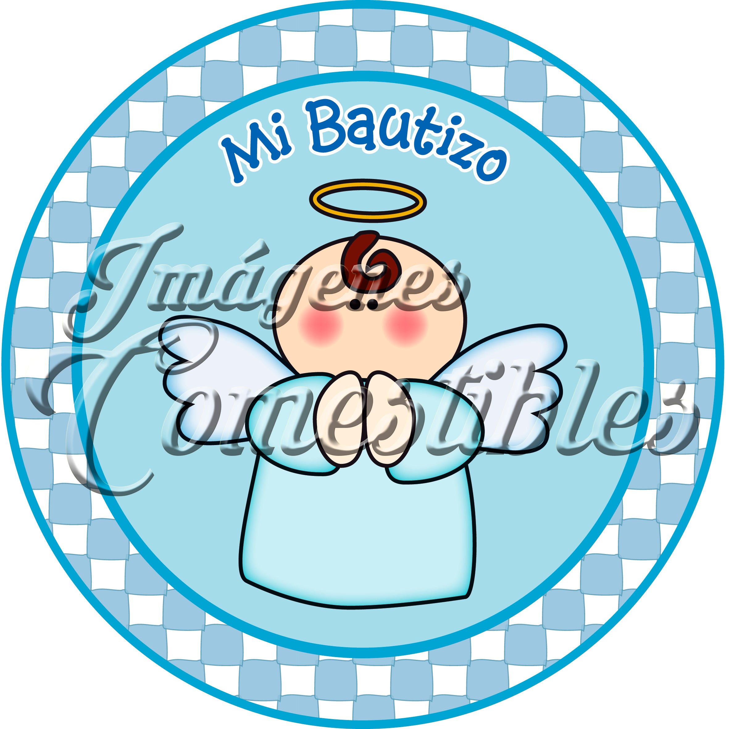 Oblea comestible - Bautizo niño-1