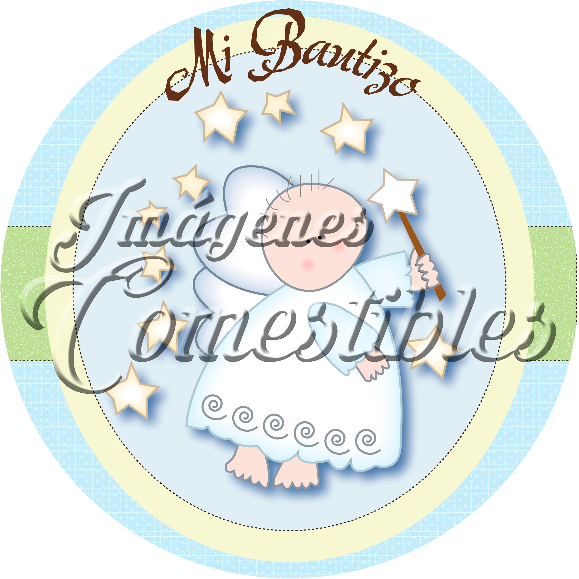 Oblea comestible - Bautizo niño