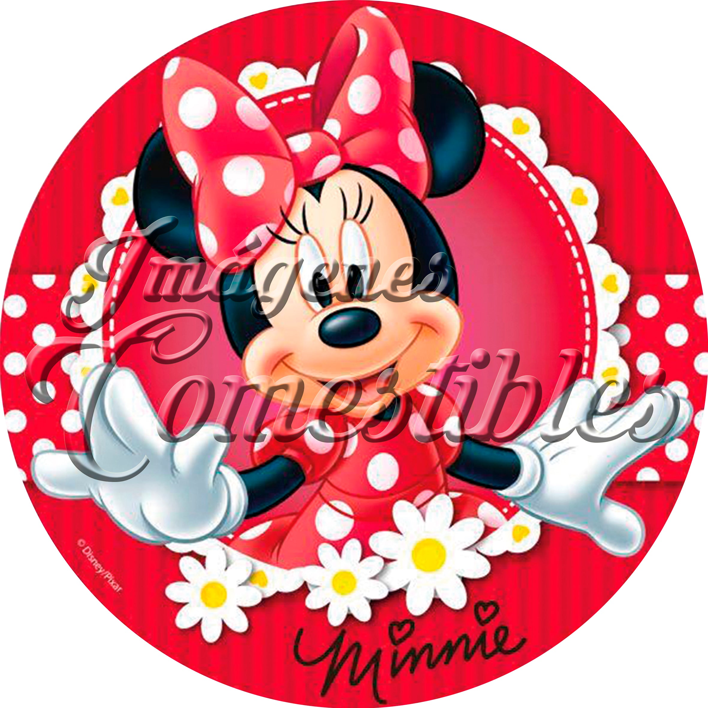 Oblea comestible - Minie mouse roja-3