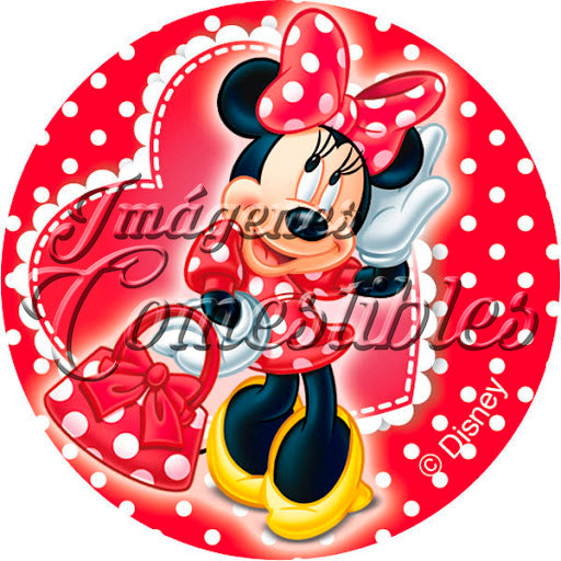 Oblea comestible - Minie mouse roja-1