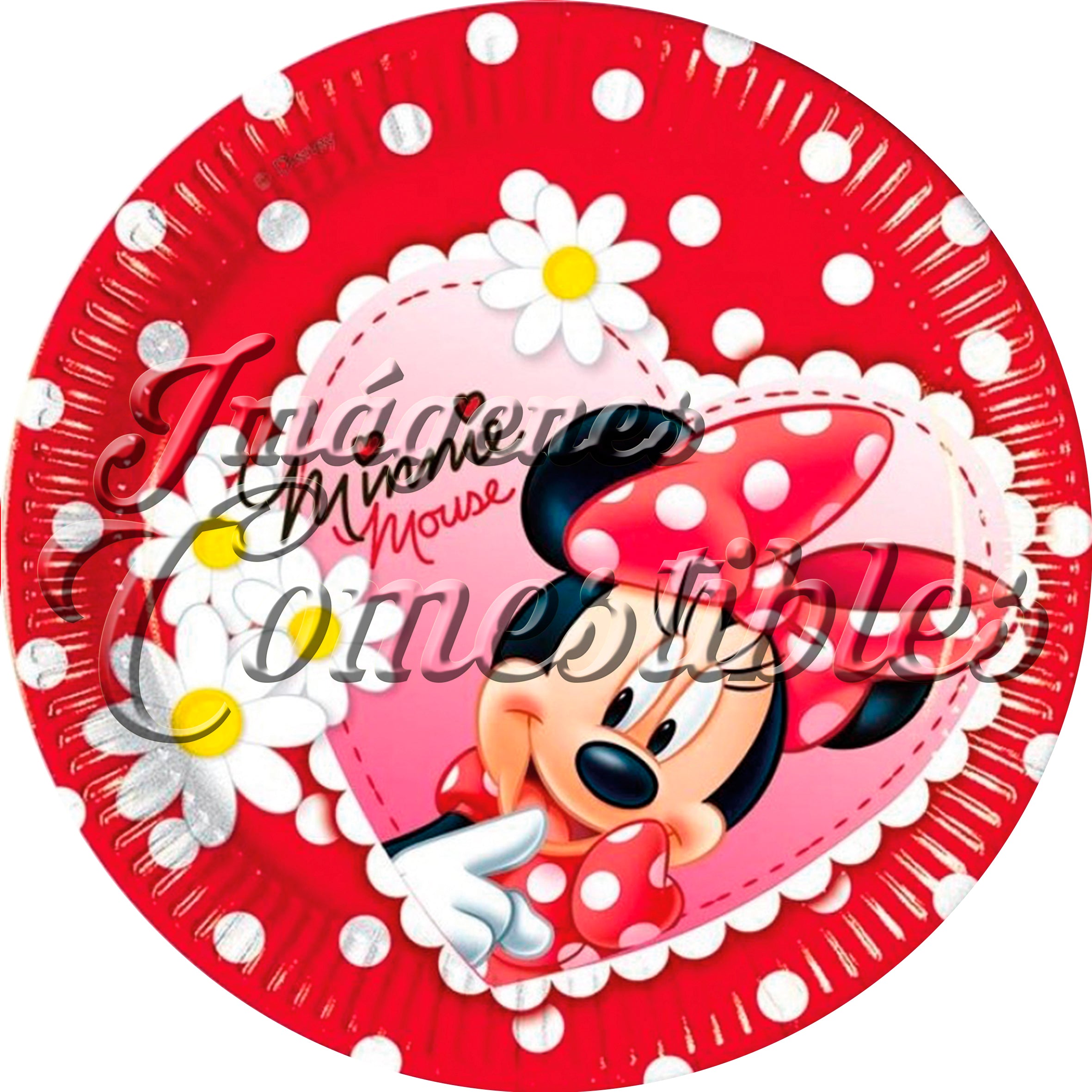 Oblea comestible - Minie mouse roja-4