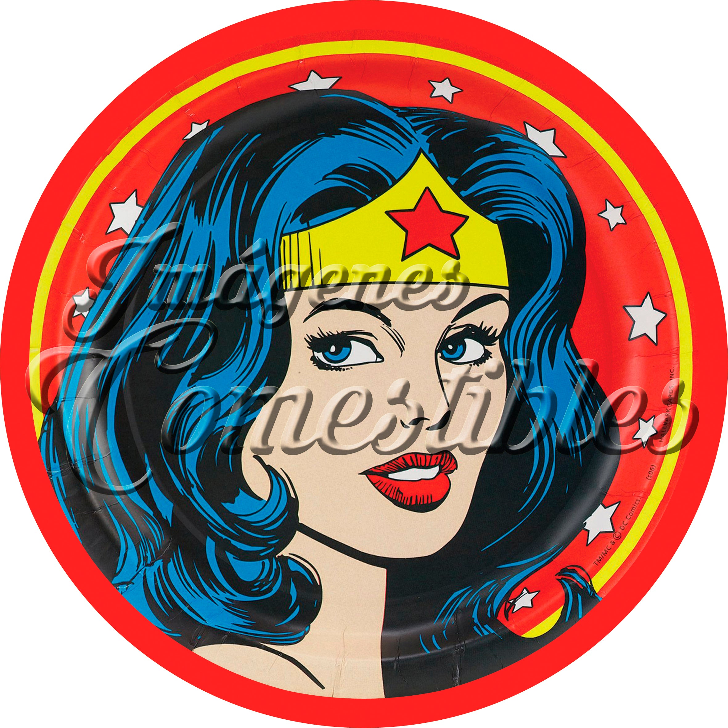 Oblea comestible - Mujer maravilla