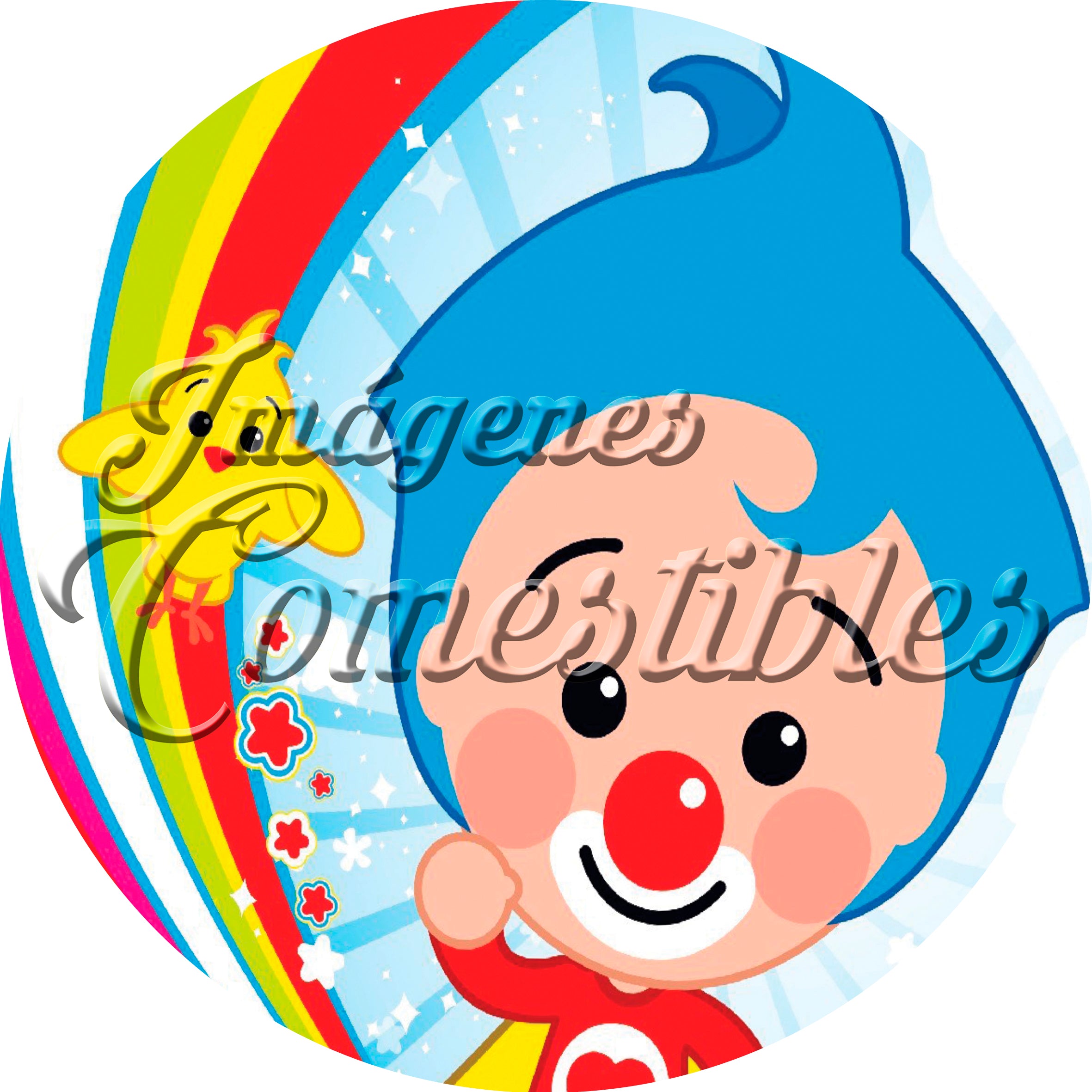 Oblea comestible - Payaso plim plim-2