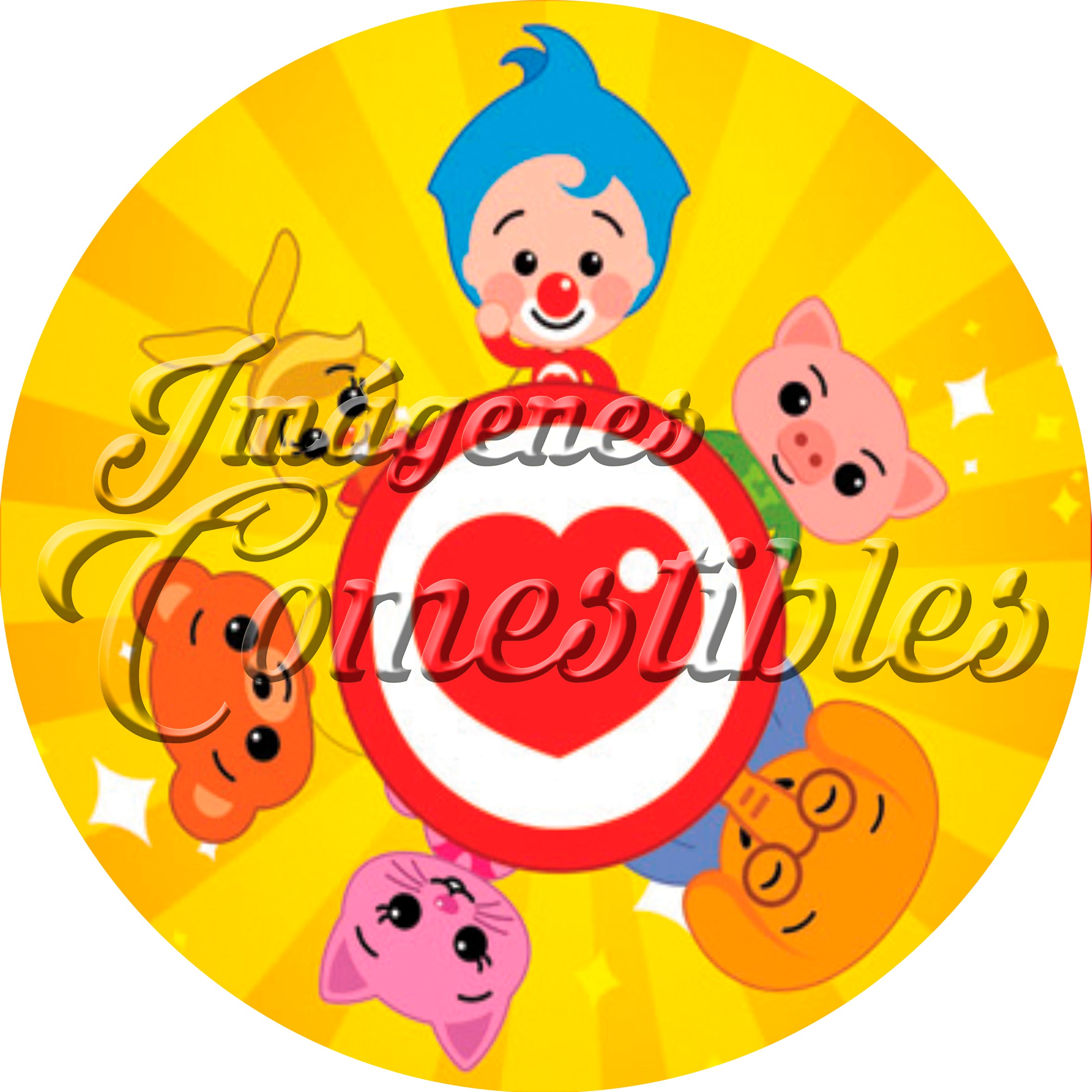 Oblea comestible - Payaso plim plim-3