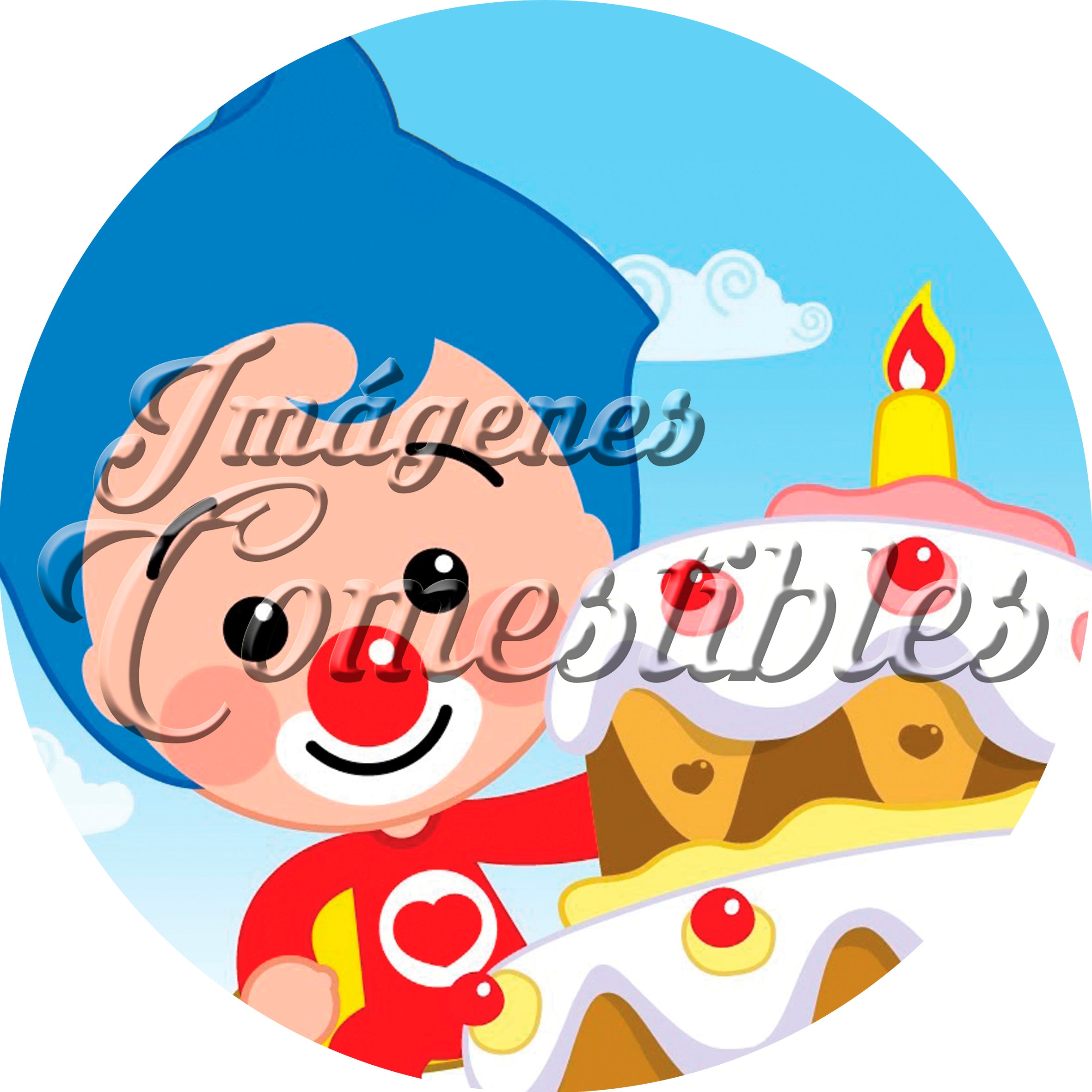 Oblea comestible - Payaso plim plim-4