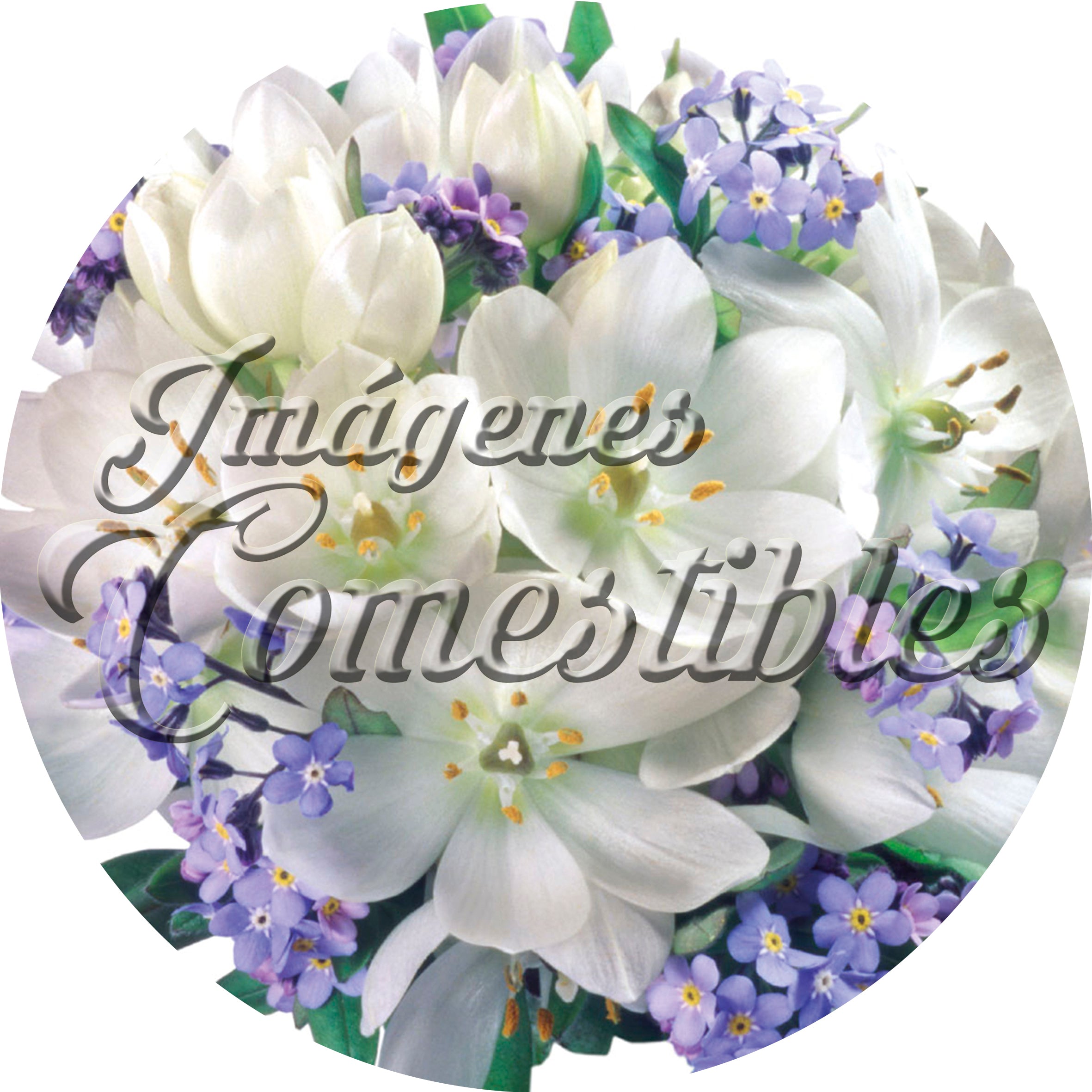 Oblea comestible - Rosas ramo