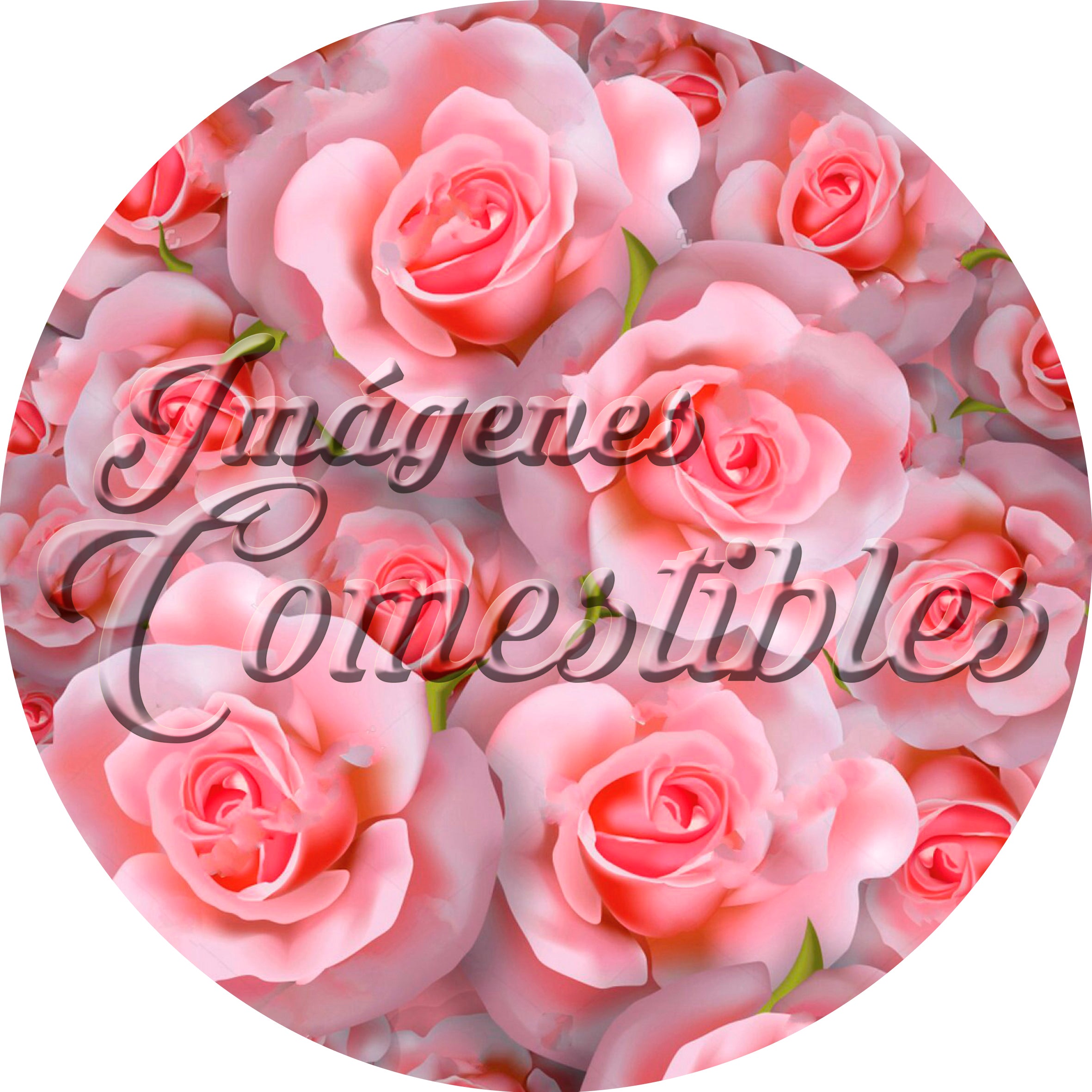 Oblea comestible - Rosas